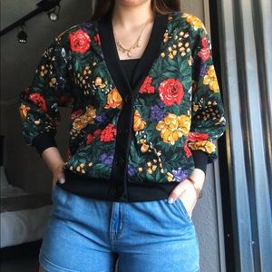 Vintage Blair Floral Button Up Cardigan